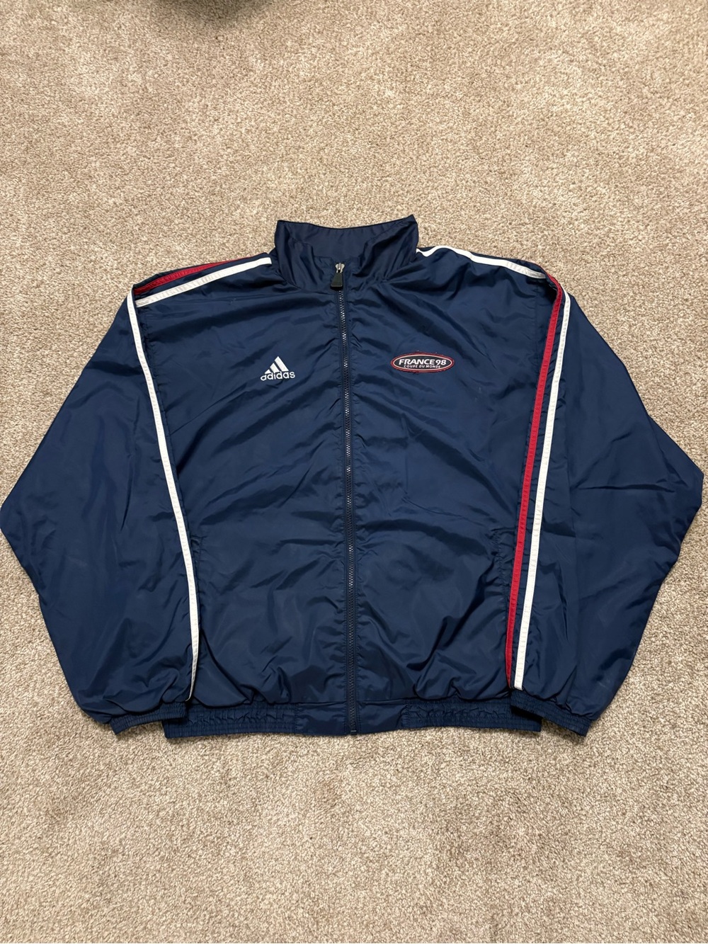 Vintage 1998 Adidas Coupe du Monde France Windbreaker Jacket